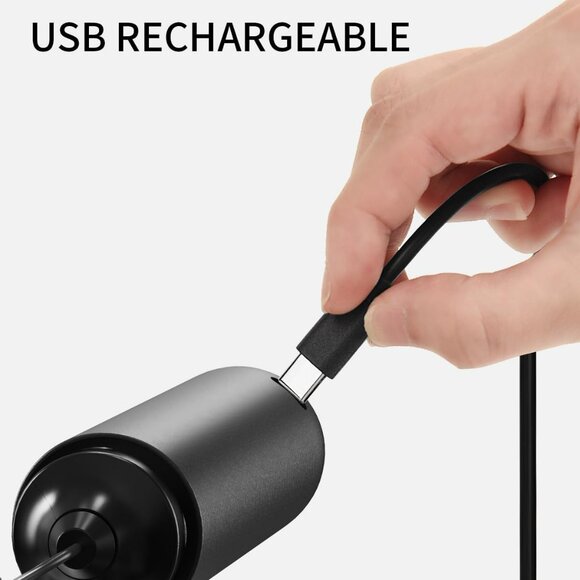 CIRCLE JOY Rechargeable Milk Frother Hanheld, Dual Coil Whisk - Picture 5 of 6